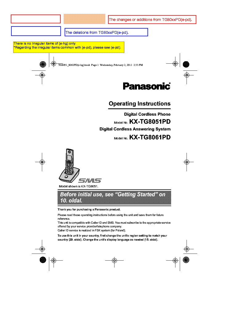 Panasonic Kx-tg 8061 User Manual - everconsumer